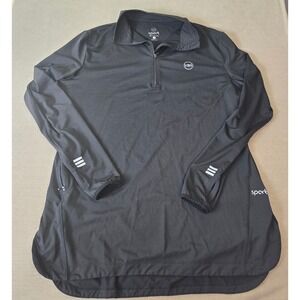 Spark Veil Womens XL Black Long Sleeve 1/4 Zip Athletic Pullover Tunic Thumb